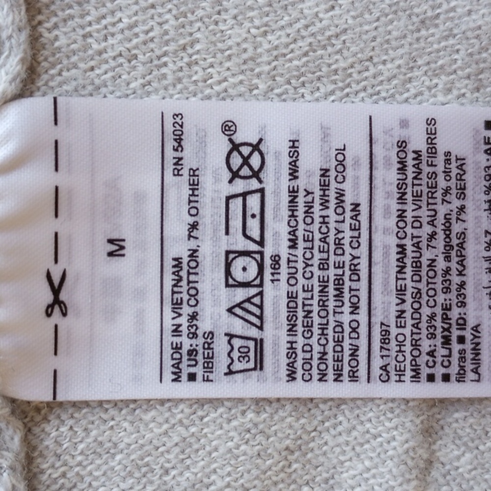 NWT Old Navy Fine Knit Cotton Sweater M Long Sleeve Crewneck Gray Silver Stars - Picture 4 of 6